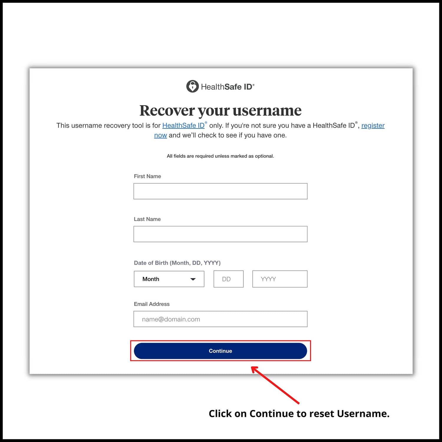 Recover your AARP Username